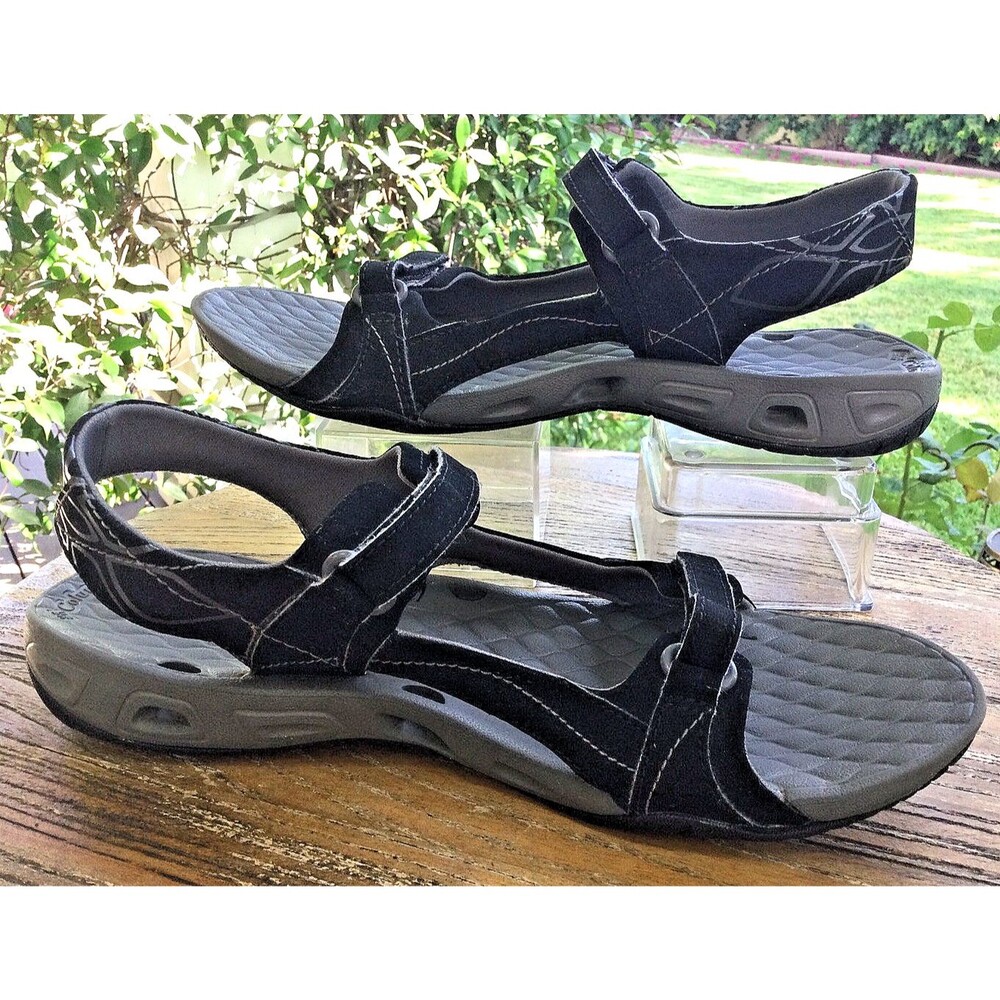 Columbia Womens Sz 7 Sandals Black EU 38 Techlite Sporty Strappy Adjustable